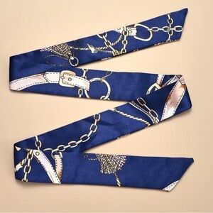 NEW Elegant Blue Chain Women's Decorative Handbag Twilly